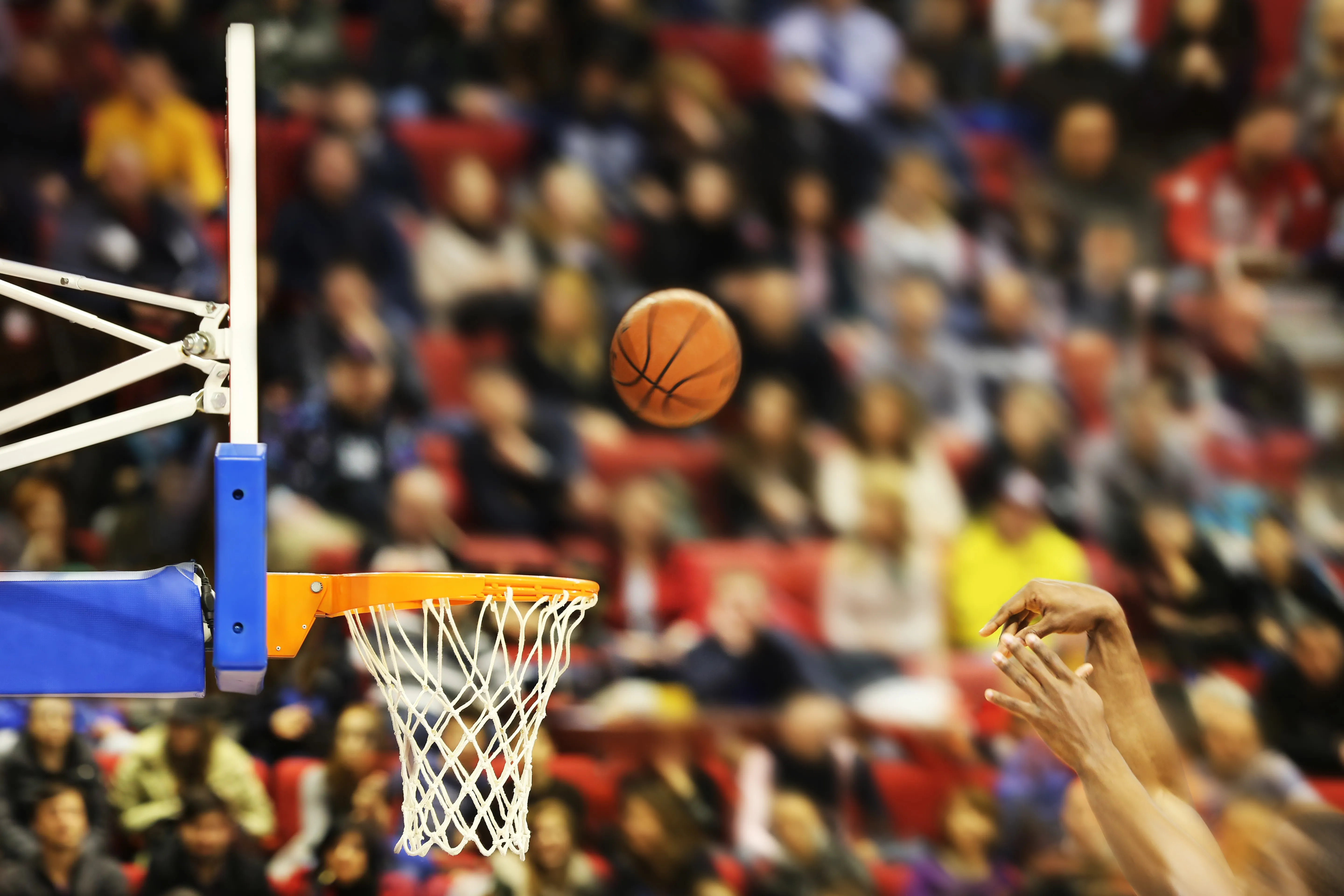 Stock image of a basketball game.